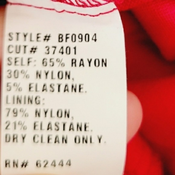 New nicole miller red ruched dress size petite small - Picture 6 of 7